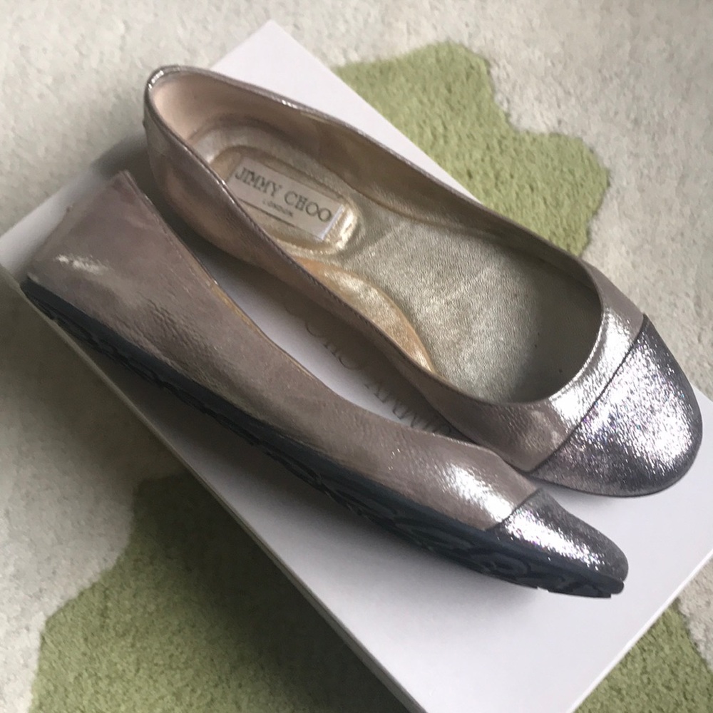 Jimmy Choo Glitter Flats